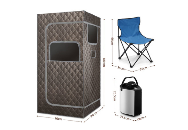 Foldable Portable Sauna House with Chair & Remote Control