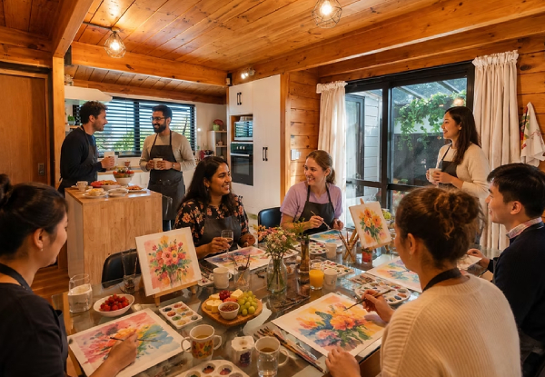 Full-Day Creative Art Experience incl. Tea, Coffee & Lunch at Drips & Flows - Options for Up to Eight People