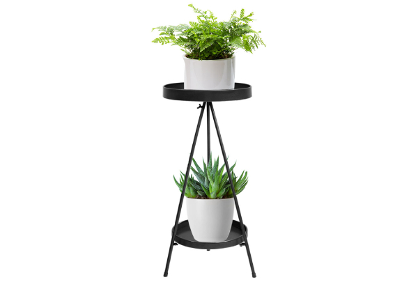 Levede Two-Tier Plant Metal Rack Stand - Available in Five Colours & Two Sizes