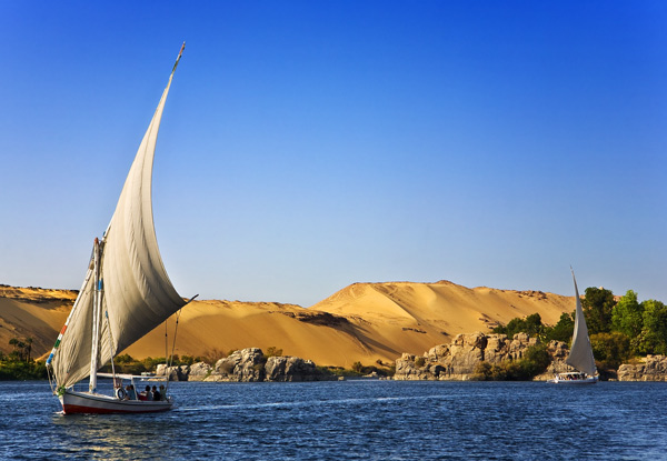 Per-Person, Twin-Share Eight-Night Egypt & Nile Coach Tour incl. Hotel Accommodation, Experienced Guide, Internal Flight from Cairo to Aswan, 15 Experiences & More - Option for Solo Traveller Available
