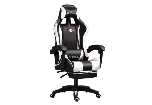 Gaming Chair with Footrest - Three Colours Available