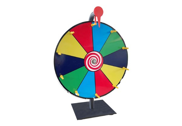 10 Slots Spinning Prize Roulette Wheel with Stand