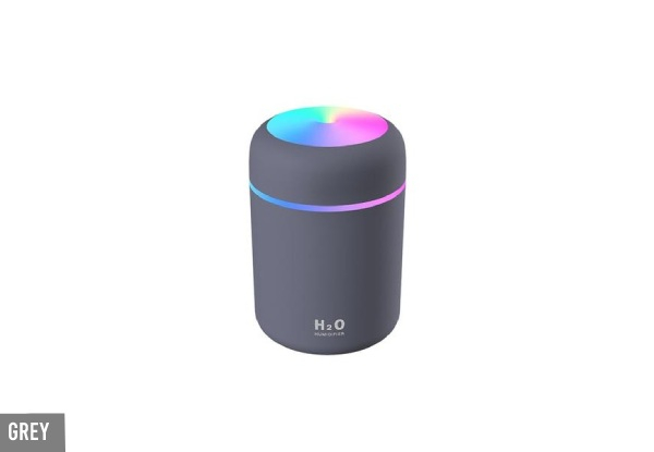 Portable H2O Ultrasonic Air Humidifier with Romantic Light - Three Colours Available