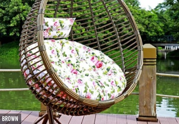 Rattan Bird Nest Cocoon Hanging Swing Chair - Three Colours Available