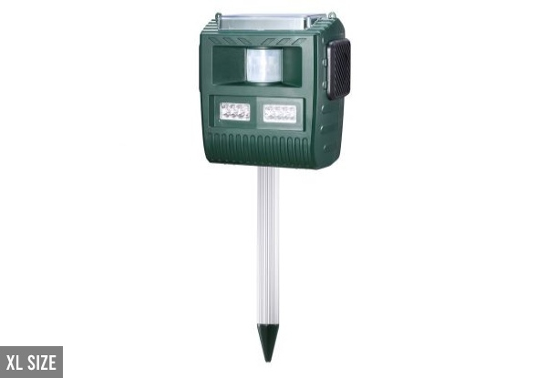 Ultrasonic Solar-Powered Pest Repeller - Two Sizes Available