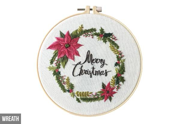 Christmas Embroidery Kit - Four Designs Available & Option for Two-Pack