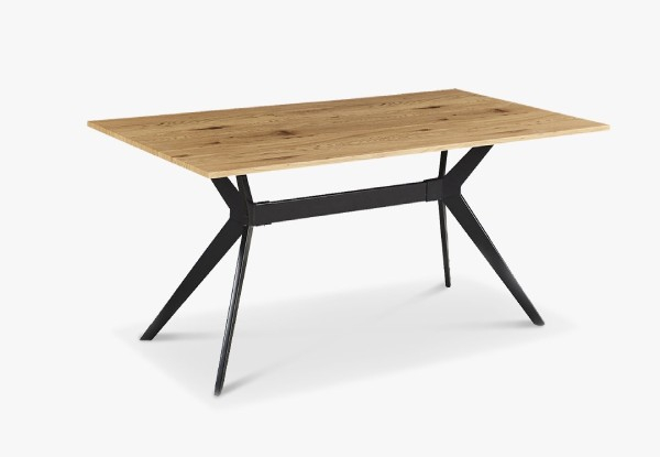 Fresno Dining Table With Metal Legs