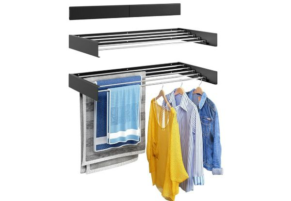 Wall Mounted Foldable Cloth Airer Rack - Two Colours Available