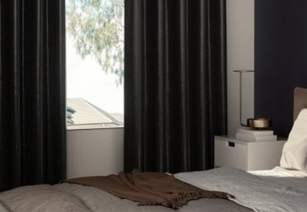 Two-Piece Artiss Glossy Blackout Window Curtain - Available in Two Colours & Four Sizes