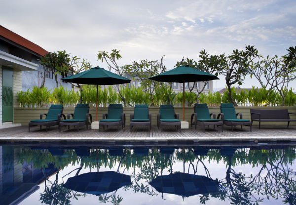 Three-Night Bali Hotel Package for Two People in a Double Deluxe or Twin Room incl. Return Airport Transfers, Daily Breakfast, Bucket of Beer, Complimentary Dinner & 60-Minute Massage - Options for Five or Seven Nights Available