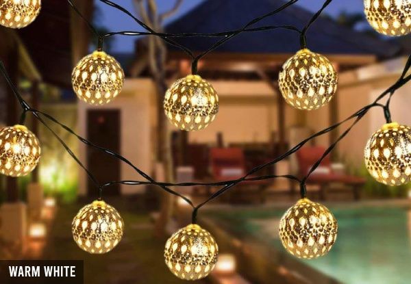 Christmas Ball String Lights - Two Colours Available & Option for Two-Pack