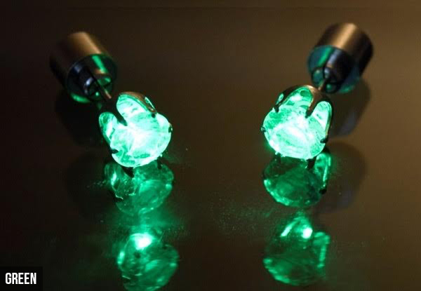 LED Sparkly Earrings - Two Colours Available with Free Delivery