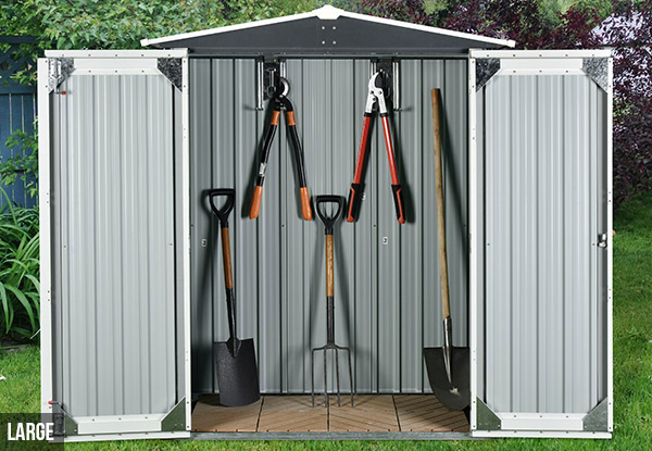 Galvanised Coated Garden Shed - Three Sizes Available