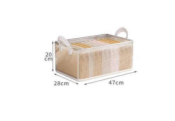 Two-Piece Foldable Transparent Storage Basket