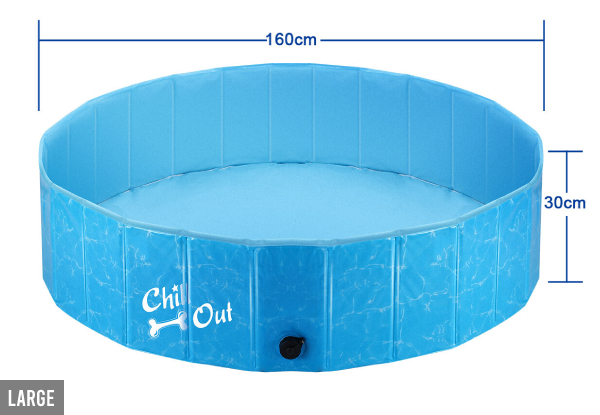 Foldable Dog Swimming Paddling Pool - Three Sizes Available