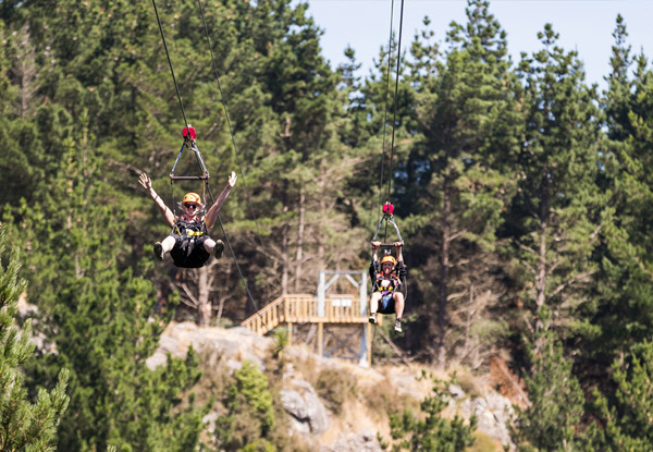 Weekday Zipline Pass on New Zealand's Highest & Longest Zipline at the Christchurch Adventure Park - Valid Wednesday & Thursday Only