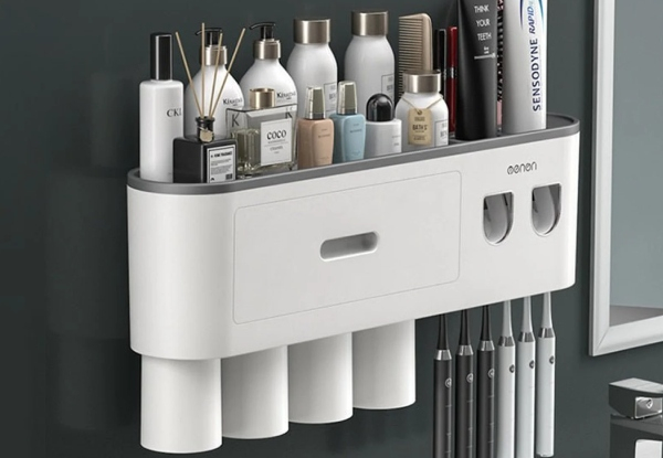 Four-Cups Wall Mounted Toothbrush Holder