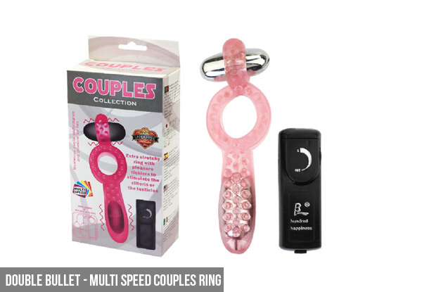 Multi-Speed Couple's Pleasure Rings - Available Single & Double Bullet