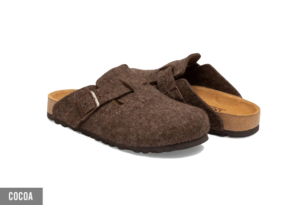 Ozwear Ugg Aussie Soft Footbed Wool Felt Unisex Slipper - Available in Two Colours & 10 Sizes