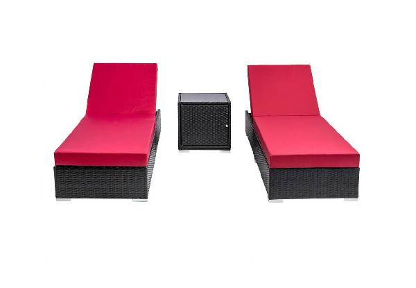 Three-Piece Piscina Sun Lounger Set