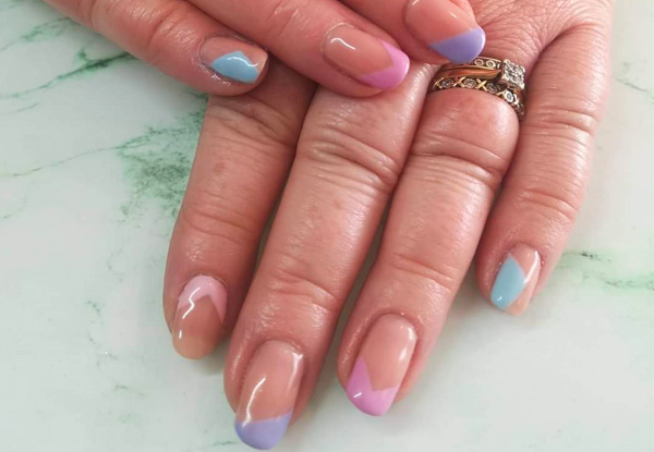 Gel Polish Manicure & Two Feature Nails - Option for a Spa Gel Pedicure