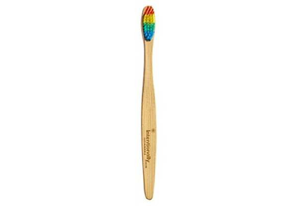 Four-Pack of Mixed Colour Bamboo Toothbrushes with Free Delivery
