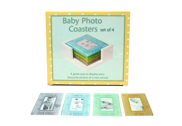 Set of Four Baby Photo Coasters