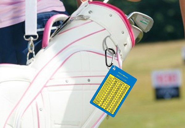 Two-Pack Golf Club Range Chart Card