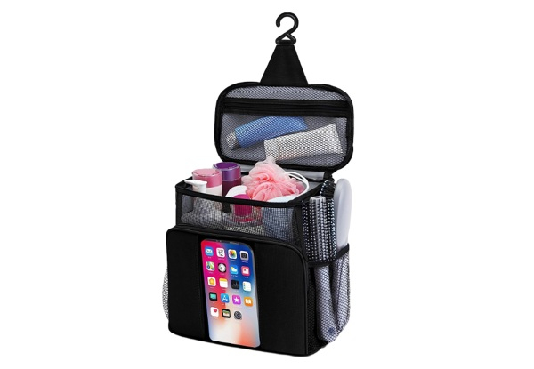 Water-Resistant Travel Hanging Toiletry Bag - Available in Two Colours & Option for Two-Pack