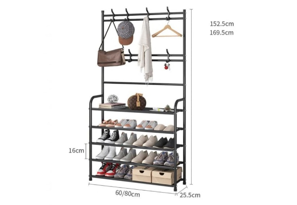 Five-Tier Storage Organiser Rack - Two Colours Available