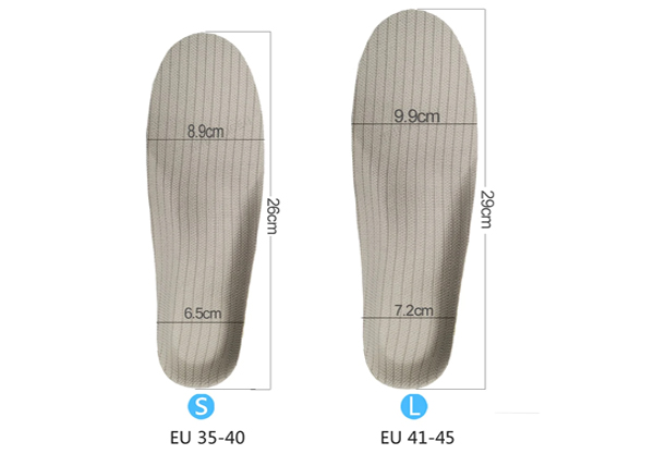 One-Pair Orthopedic Flatfoot Shoe Insoles - Two Sizes Available & Option for Two-Pairs
