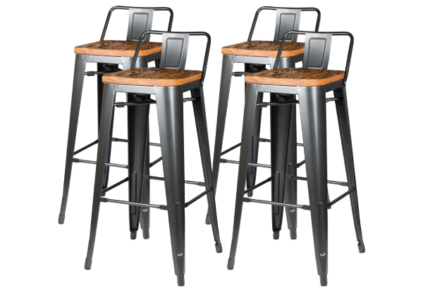 Four-Piece Dining Bar Stool Chair Set