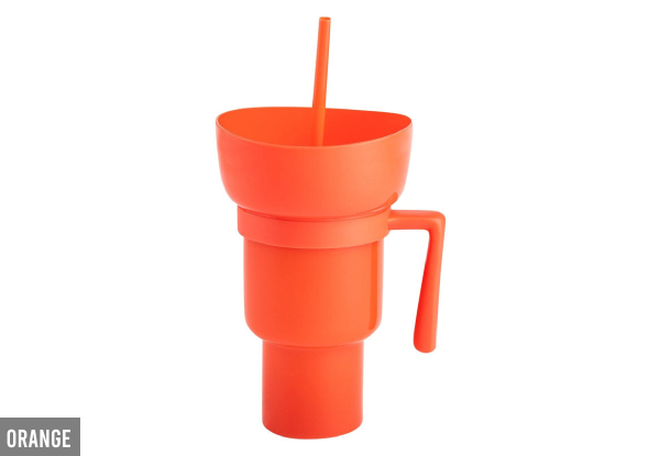 Reusable Dual Drink & Snack Cup - Nine Colours Available