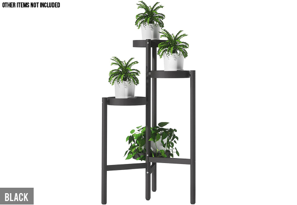 Four-Tier Steel Frame Plant Stand - Two Colours Available