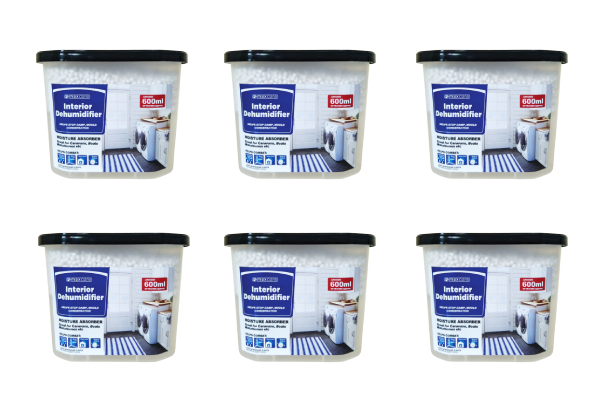 Six-Pack of 600ml Dehumidifier Containers