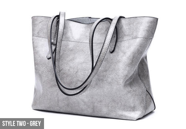 Leather Tote Handbag - Two Styles & Five Colours Available