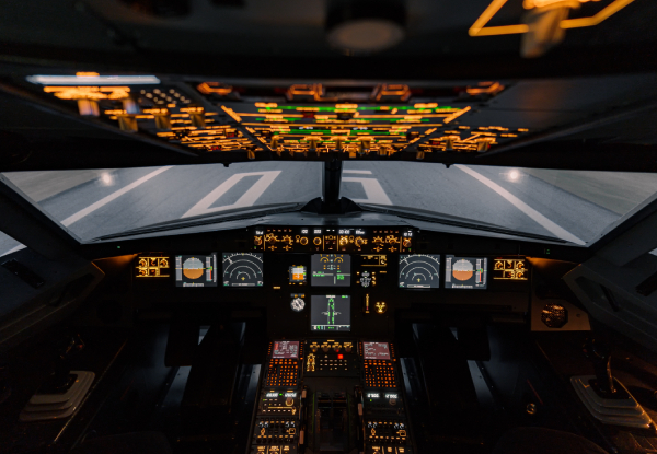 Half-Hour Immersive Airbus A320 Commercial Jet Simulator Experience for One Person - Option for One Hour