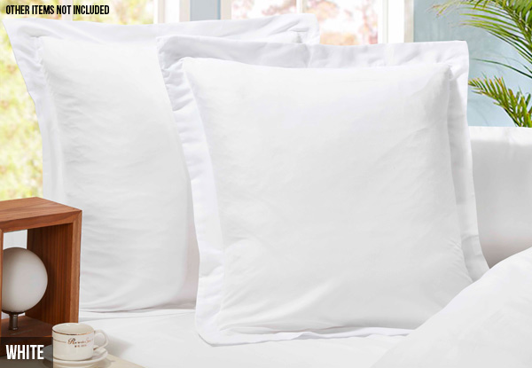 Two-Pack 1000TC Premium Ultra Soft European Pillowcases - 10 Colours Available