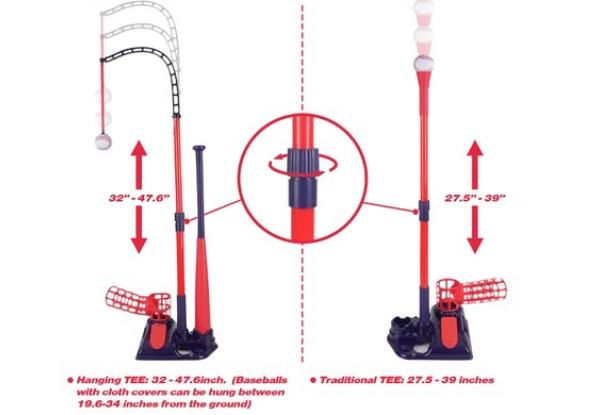 Kids Three-in-One Tee Ball Toy Set