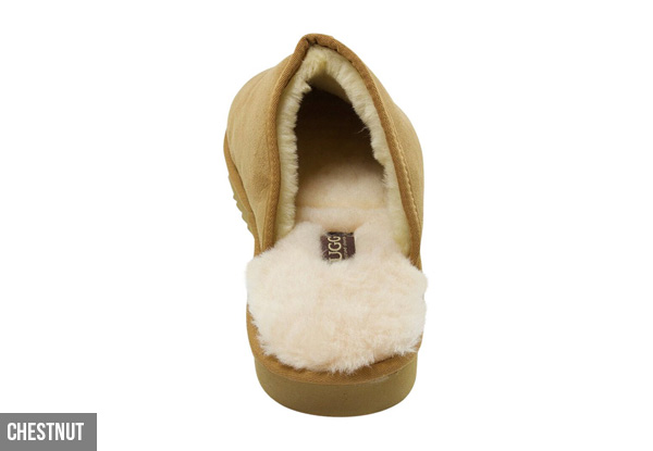 Water-Resistant Auzland Men’s 'Andy' Classic Australian Sheepskin UGG Scuffs - Three Sizes Available