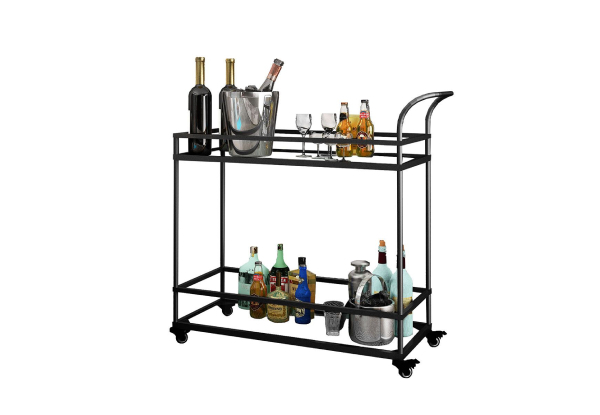 Drink Trolly with Lockable Wheels - Two Colours Available