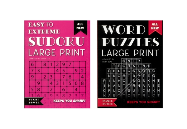 Two-Pack Word & Sudoku Puzzle Books