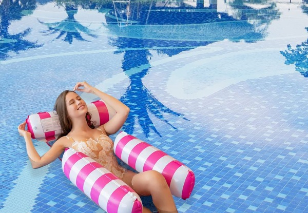 Inflatable Floating Pool Lounge Chair with Air Pump - Four Colours Available