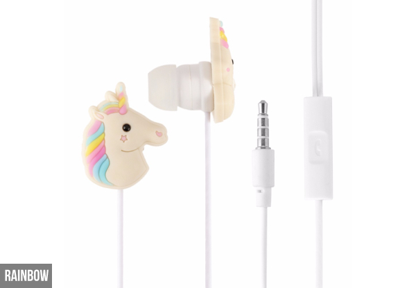 Unicorn Earphones - Five Colours Available