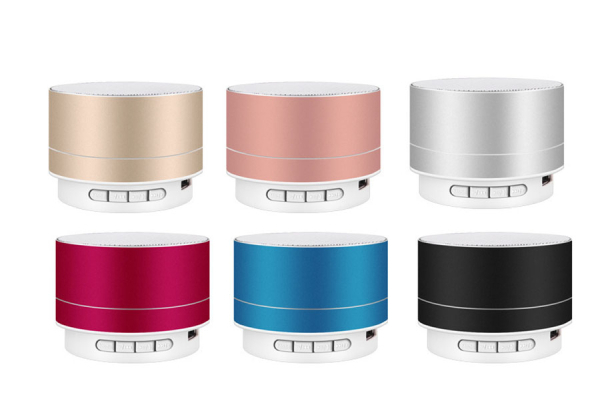 Mini Metallic Bluetooth Speaker - Six Colours Available