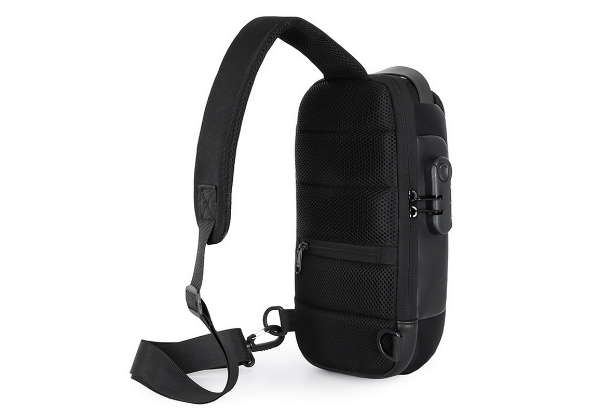 Men's Anti-Theft Lock Crossbody Sling Bag with USB Port - Available in Two Colours & Option for Two