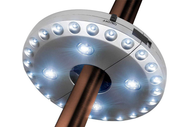 Patio Umbrella Light - Two Colours Available with Free Delivery
