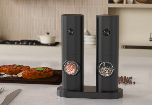 Electric Salt & Pepper Grinder Set Automatic Salt Pepper Grinder Mill - Option for Two