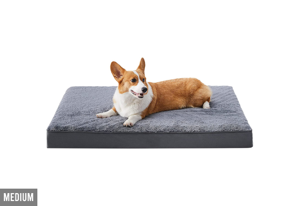 Egg-Crate Foam Dog Bed with Removable Washable Cover - Three Sizes Available