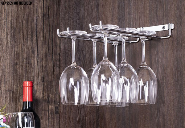 Stainless Steel Hanging Glass Storage Hook - Option for Two Available with Free Delivery